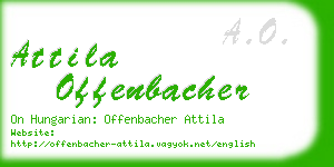 attila offenbacher business card